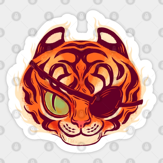 Rogue Tiger Sticker by Marianne Martin